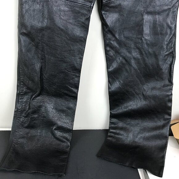 Mens Classic Leather Gear, black leather Pants Size 34 - Picture 2 of 8